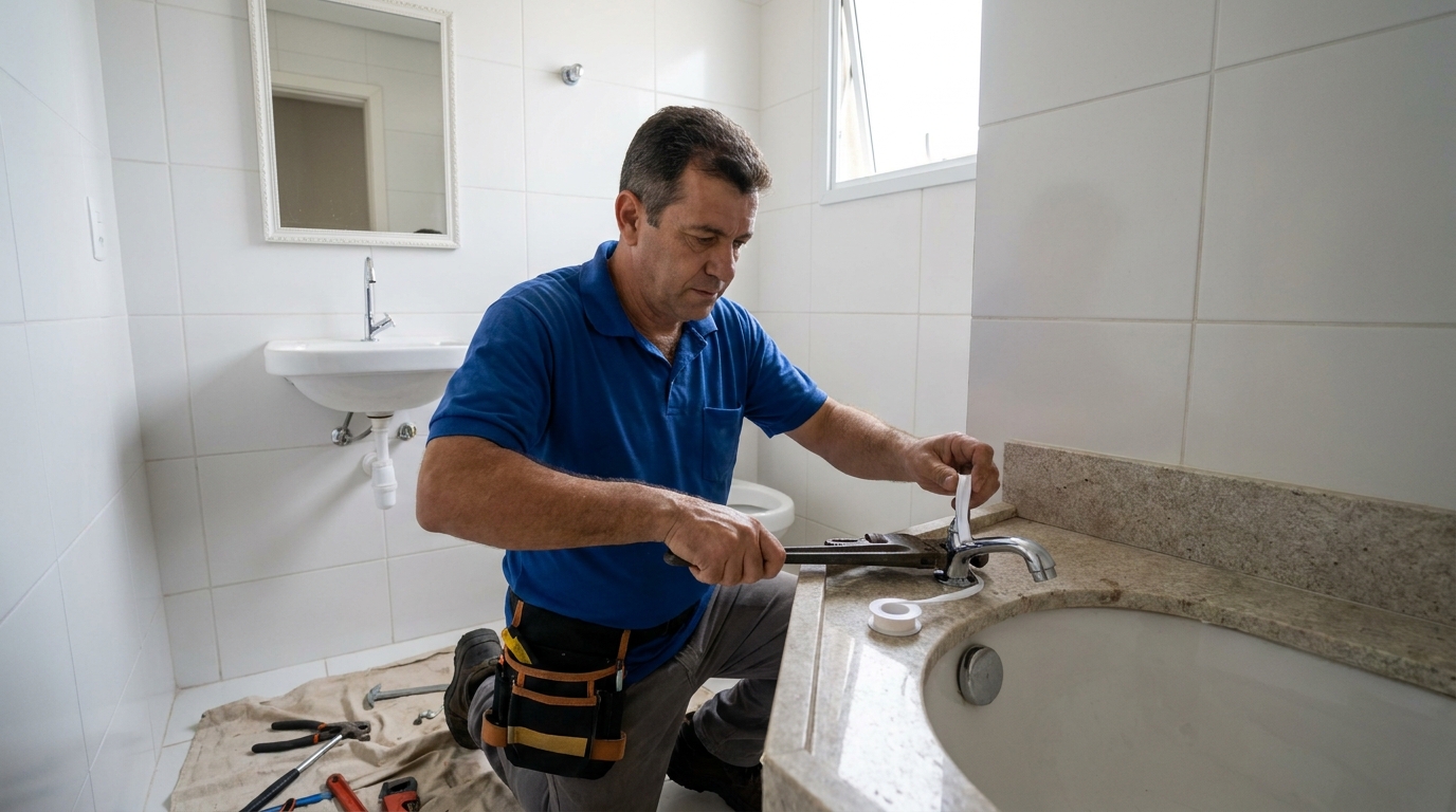 Instalação de torneira de cozinha em Aparecida de Goiânia‑GO