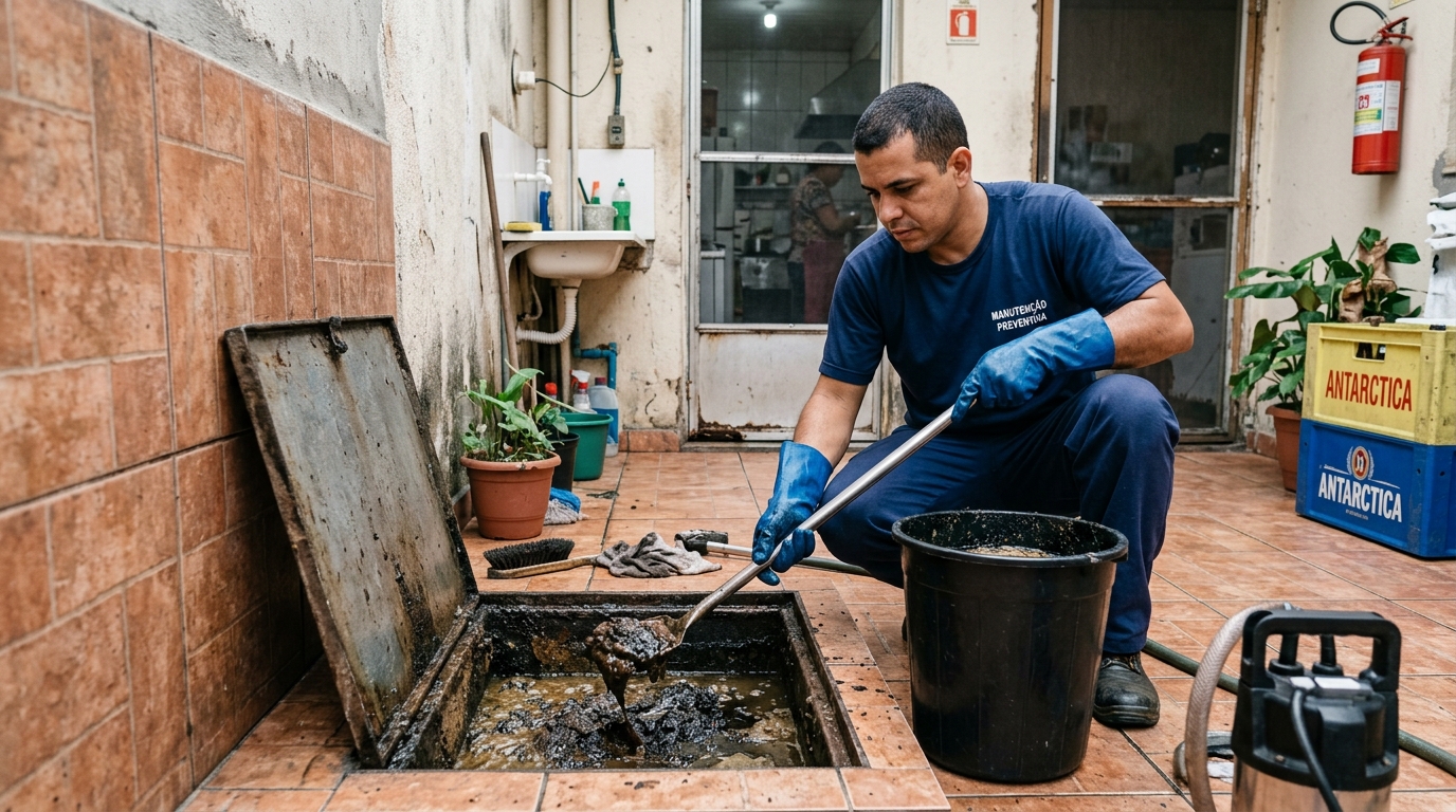 Limpeza de Caixa de Gordura perto de mim em Aparecida de Goiânia‑GO