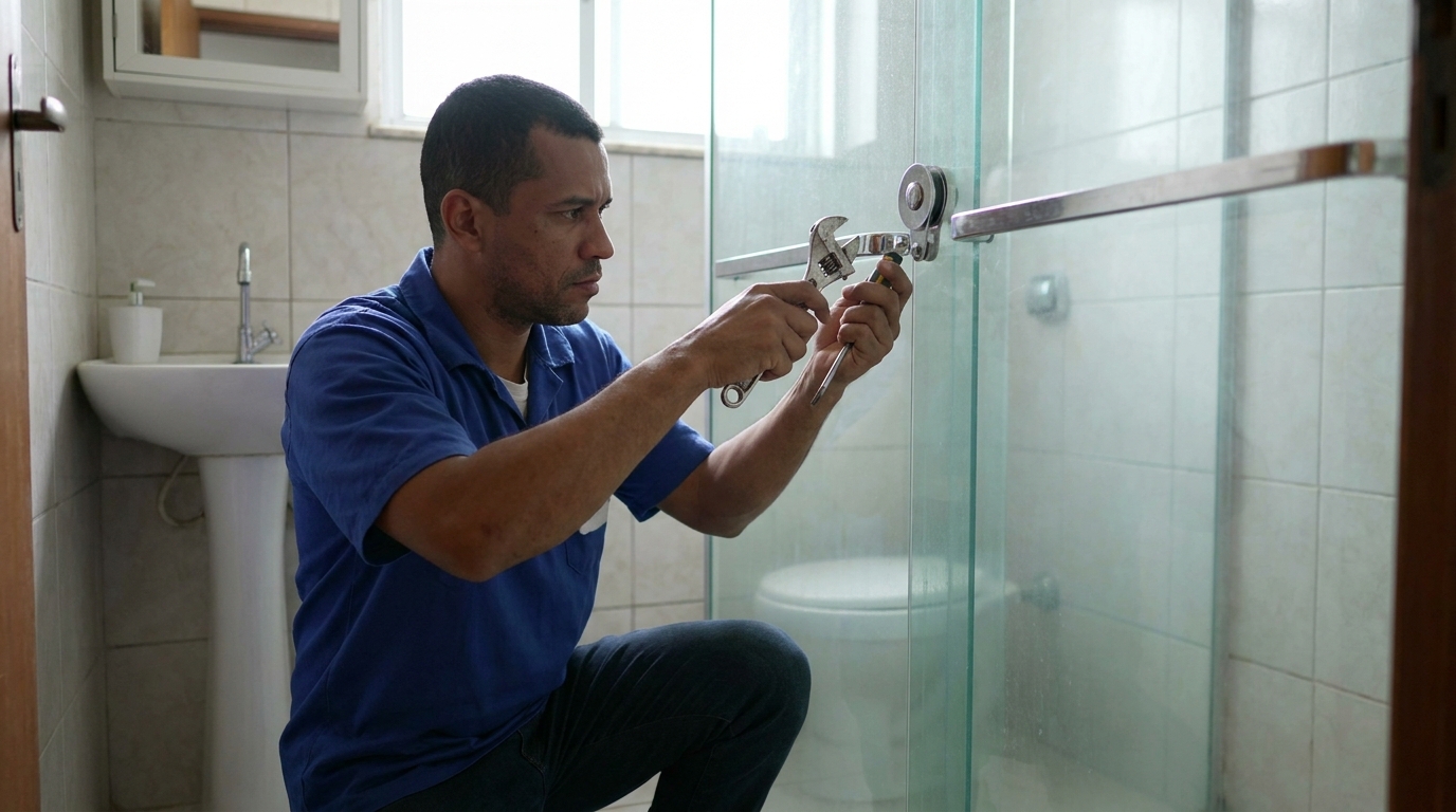 Manutenção e reparo de box de vidro perto de mim em Aparecida de Goiânia‑GO